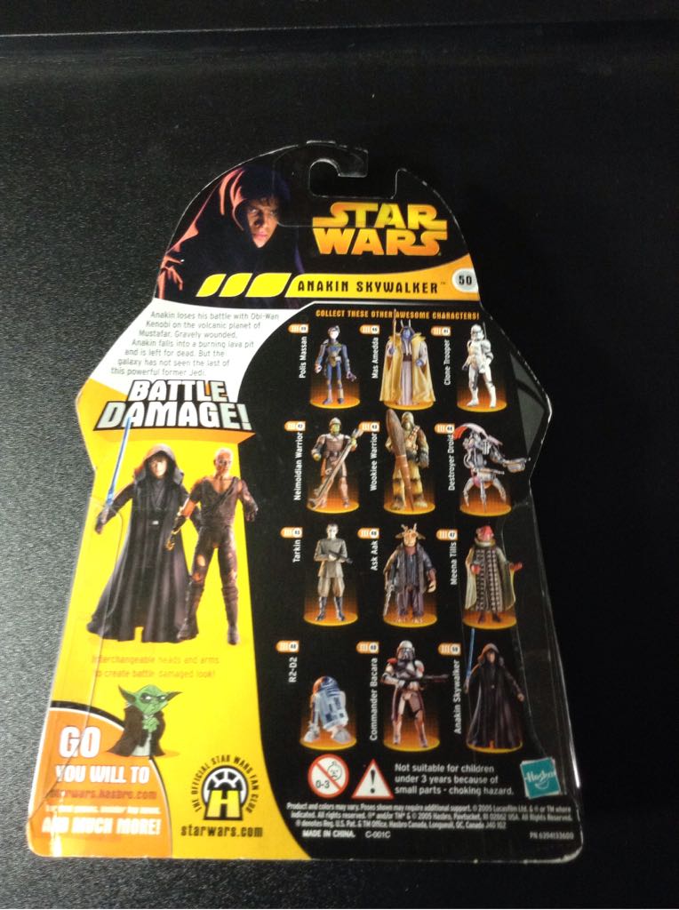 Anakin Skywalker (Battle Damage) - Hasbro (Revenge Of The Sith) action figure collectible [Barcode 653569039709] - Main Image 2