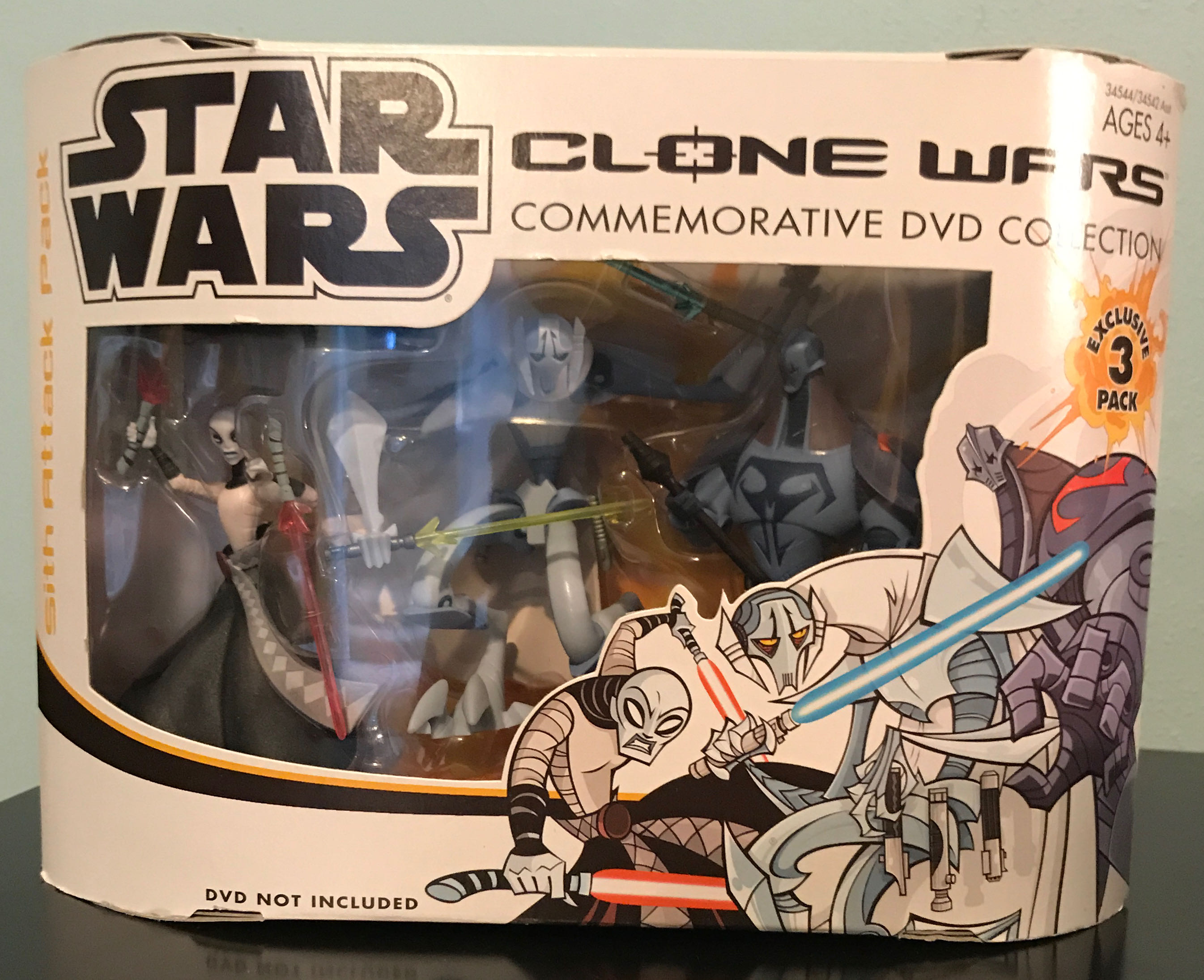 Commemorative DVD Collection Sith Attack Pack, Durge, General Grievous, Asajj Ventress - Hasbro (2003 The Clone Wars Realistic-Animated) action figure collectible [Barcode 653569048510] - Main Image 3