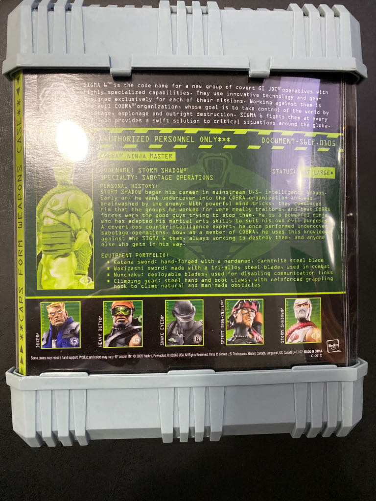 Storm Shadow - Hasbro (G.I. Joe Sigma 6) action figure collectible [Barcode 653569092322] - Main Image 2