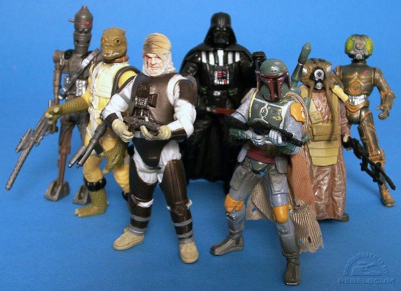 Bounty Hunter Set: Hunt for the Millennium Falcon (Darth Vader, Dengar, IG-88, Boba Fett, Bossk, 4-LOM & Zuckuss) - Hasbro (Star Wars Saga Collection) action figure collectible [Barcode 653569112075] - Main Image 3