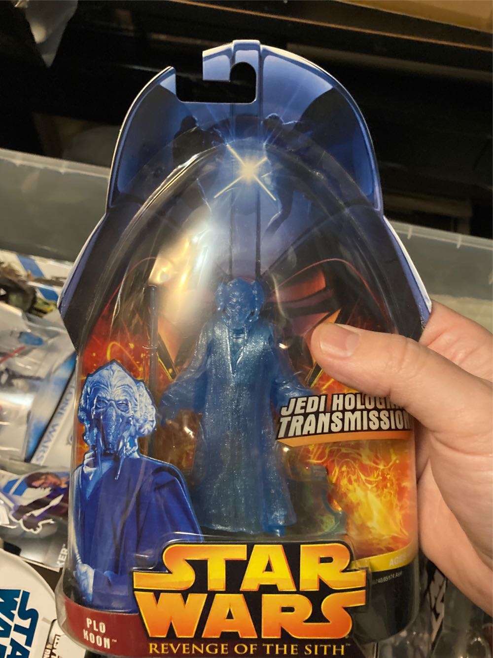 Plo Koon (Jedi Hologram Transmission!) #66 - Hasbro (Star Wars: Revenge Of The Sith) action figure collectible [Barcode 653569123101] - Main Image 4