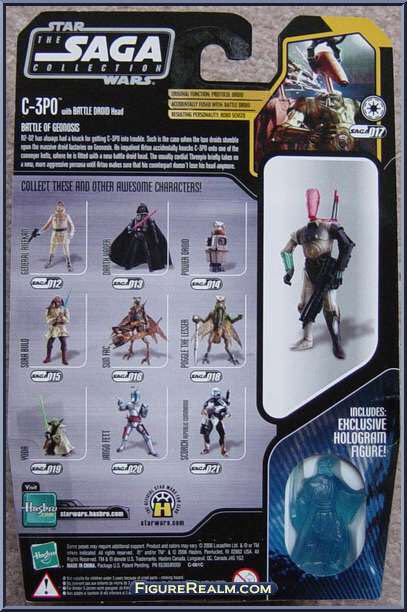 C-3PO w/ Battle Droid Head - Hasbro (Star Wars: The Saga Collection) action figure collectible [Barcode 653569123385] - Main Image 2