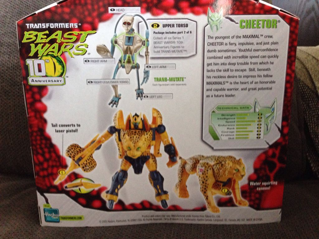 Cheetor (Build-A-Figure Transmutate) - Hasbro (Transformers: Beast Wars) action figure collectible [Barcode 653569128397] - Main Image 2