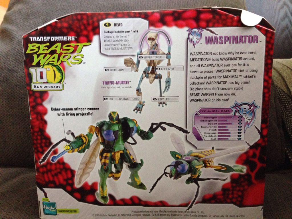 Beast Wars Deluxe Class Waspinator 10th Anniversary - Hasbro (Transformers: Beast Wars) action figure collectible [Barcode 653569128403] - Main Image 2