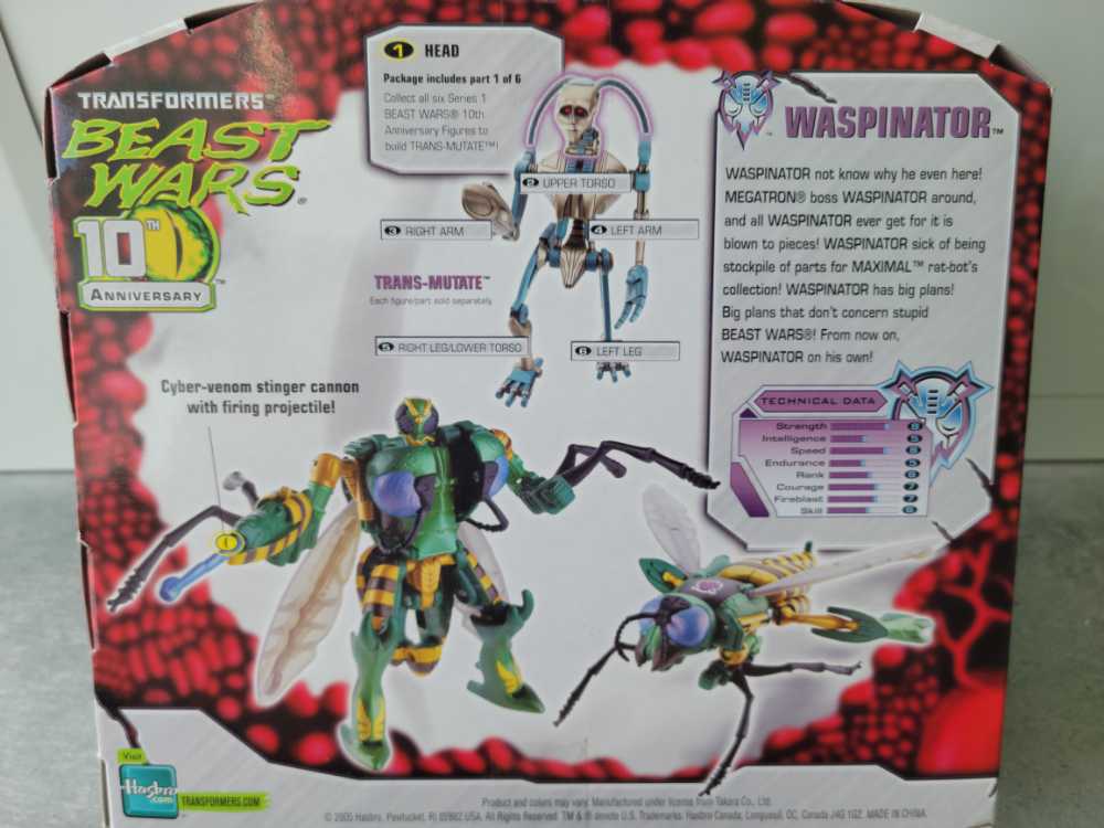 Beast Wars Deluxe Class Waspinator 10th Anniversary - Hasbro (Transformers: Beast Wars) action figure collectible [Barcode 653569128403] - Main Image 3