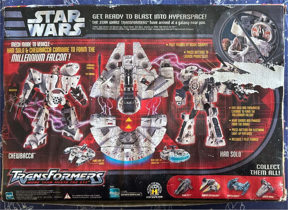 Transformers Han Solo & Chewbacca Star Wars Millennium Falcon - Hasbro (Transformers Crossovers (Star Wars)) action figure collectible [Barcode 653569139256] - Main Image 3
