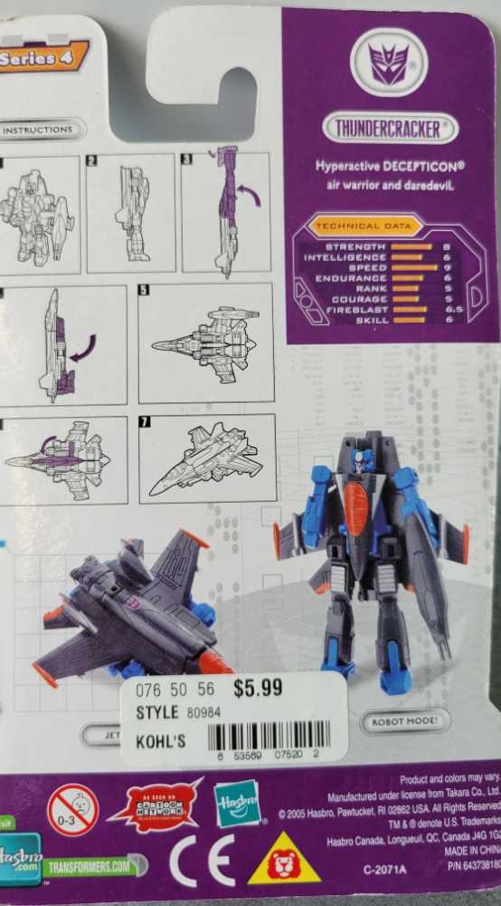 Thundercracker Legends (Carded) - Hasbro (Cybertron) action figure collectible [Barcode 653569155041] - Main Image 3