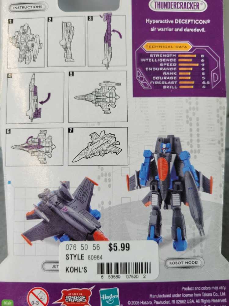 Thundercracker Legends (Carded) - Hasbro (Cybertron) action figure collectible [Barcode 653569155041] - Main Image 4