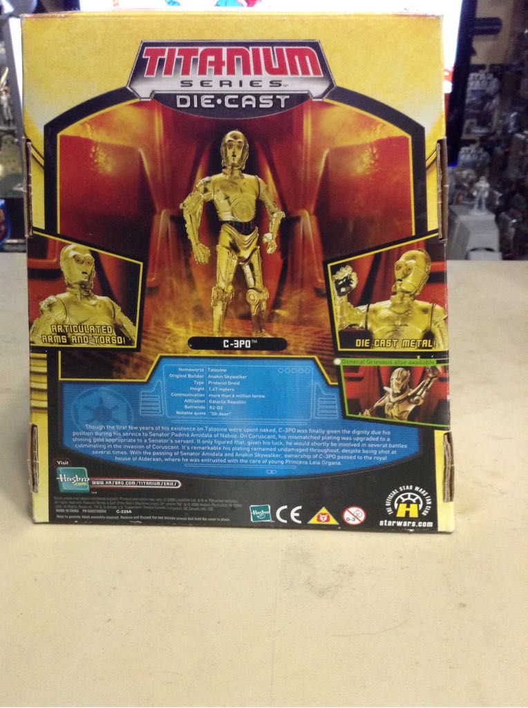 Titanium C-3PO Series Die Cast - Galoob (Star Wars Titanium Series) action figure collectible [Barcode 653569164142] - Main Image 2