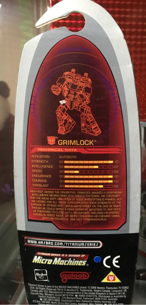 Hasbro 33921 Titanium Series Transformers 3 in Metal Robot Masters Grimlock - Hasbro action figure collectible [Barcode 653569172147] - Main Image 2