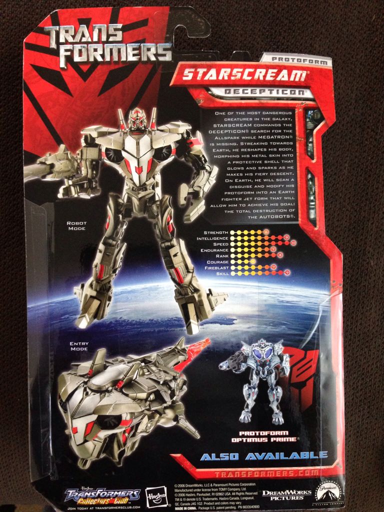 Starscream® Decipticon® Protoform - Hasbro (Transformers) action figure collectible [Barcode 653569177746] - Main Image 2