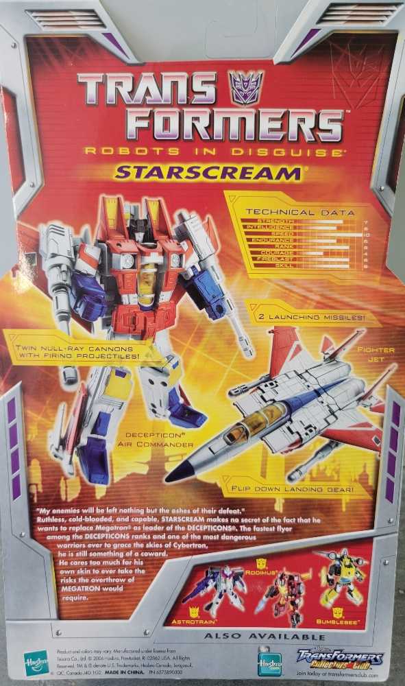 Starscream - Hasbro (Transformers Universe) action figure collectible [Barcode 653569182672] - Main Image 3