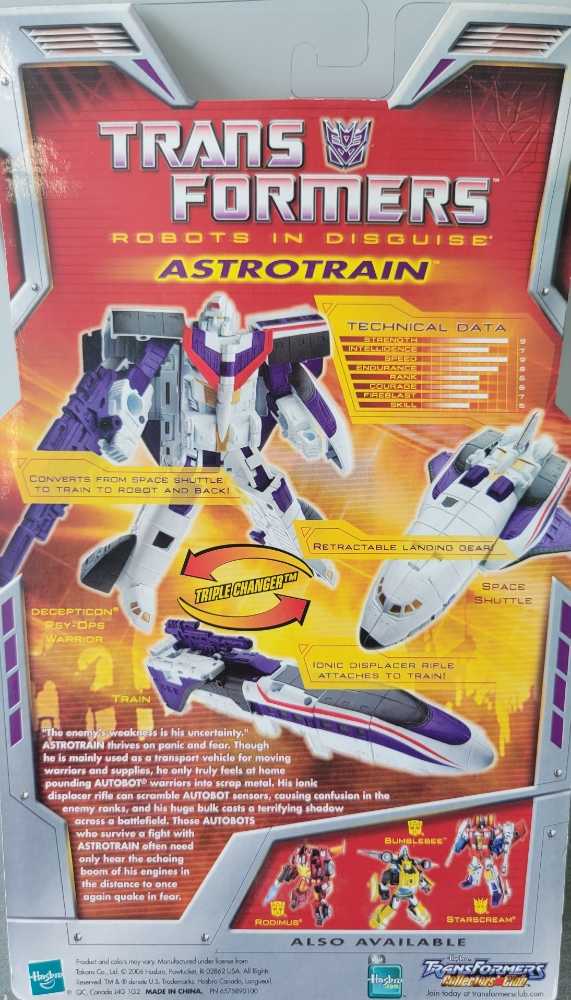 Astrotrain Carded - Hasbro (Classics) action figure collectible [Barcode 653569182696] - Main Image 3