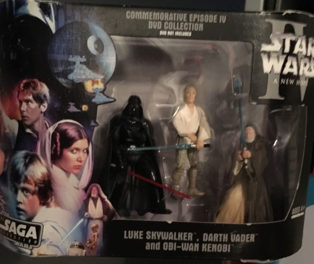 Star Wars The Saga Collection Commemorative Episode IV DVD Collection Luke Skywalker Darth Vader And Obi-Wan Kenobi - Hasbro (Star Wars Saga Collection) action figure collectible [Barcode 653569188360] - Main Image 2
