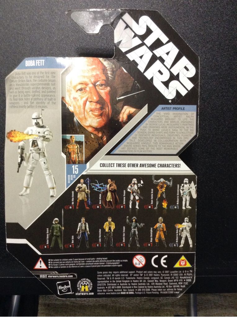 Star wars 3.75” basic fig mcquarrie series boba fett - Hasbro (Star Wars: 30th Anniversary Collection) action figure collectible [Barcode 653569201533] - Main Image 2