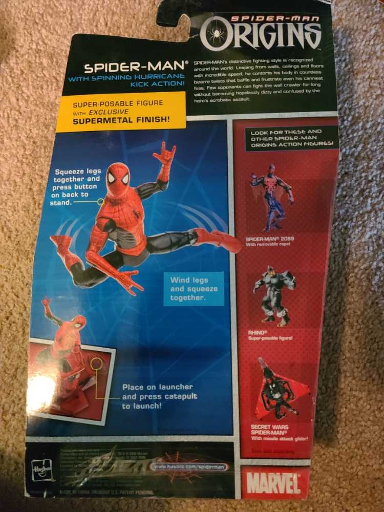 Spider-Man - Hasbro (Marvel Origins!) action figure collectible [Barcode 653569205234] - Main Image 2