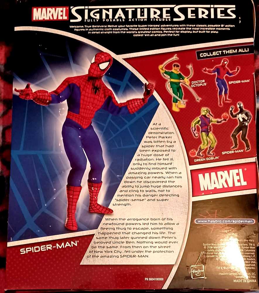Marvel Comics Spider-man Orgins: 10” Spider-man - Hasbro (Marvel Signature Series) action figure collectible [Barcode 653569205302] - Main Image 2