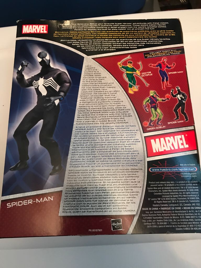 Marvel Signature Series Spider-Man Origins 10” Black Suit Spider-Man  action figure collectible [Barcode 653569205319] - Main Image 2