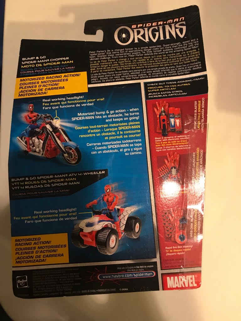 Spiderman Origins - Bunp And Go Spiderman ATV - Hasbro action figure collectible [Barcode 653569205579] - Main Image 2