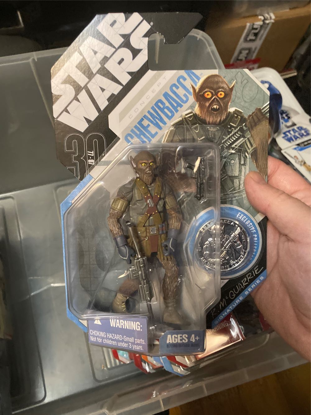 Chewbacca (McQuarrie Concept) [Silver] - Hasbro (The 30th Anniversary Collection (2007)) action figure collectible [Barcode 653569205999] - Main Image 4