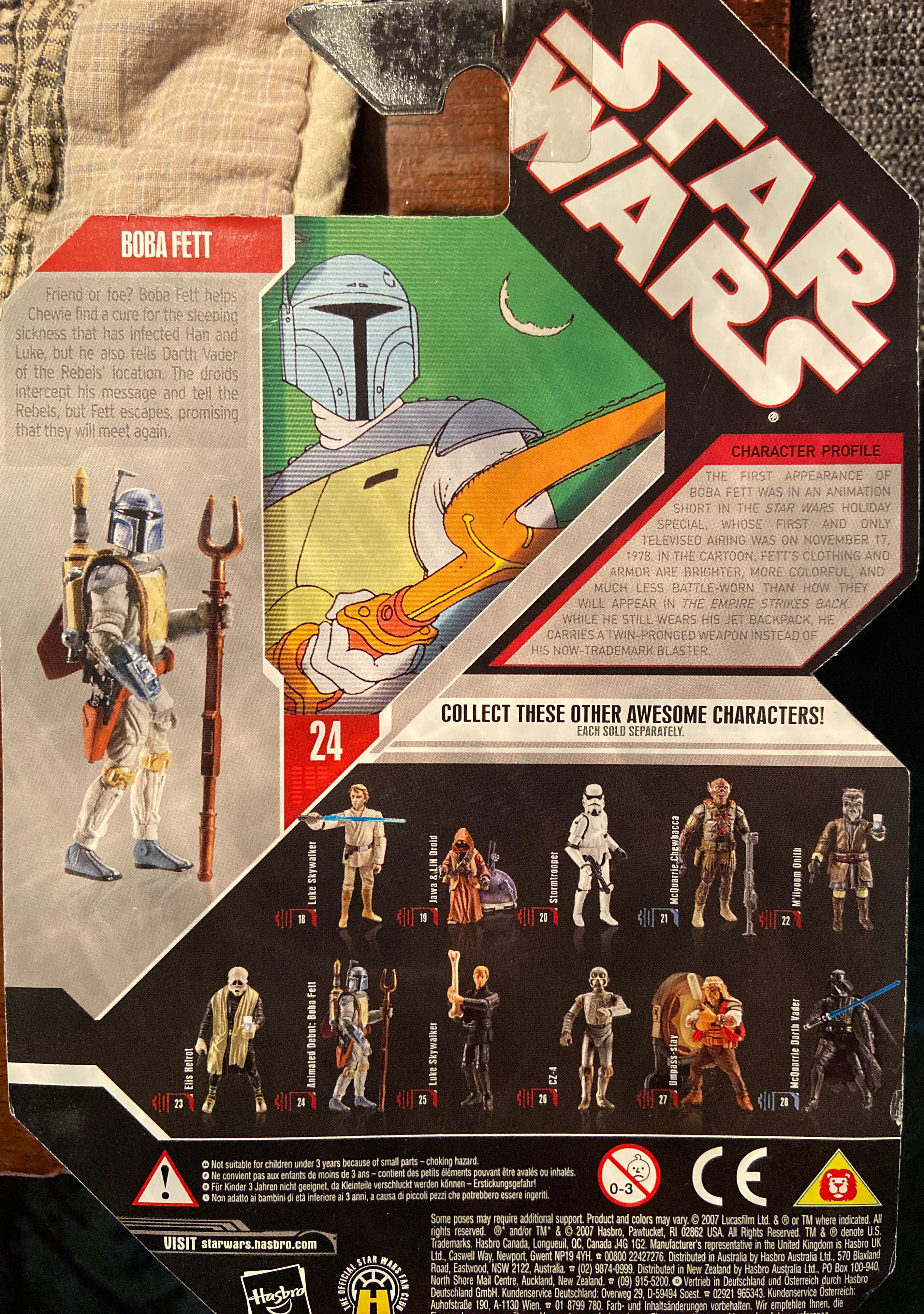 Star wars 30th anniverary no. 24 - animated debut boba fett 3.75” figure with gold collector coin - Hasbro (Star Wars: 30th Anniversary Collection) action figure collectible [Barcode 653569206545] - Main Image 4
