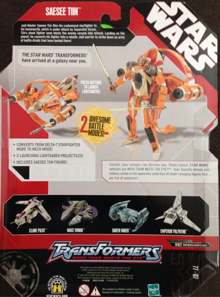 SAESEE TIIN to JEDI STARFIGHTER - Hasbro (Star Wars) action figure collectible [Barcode 653569207047] - Main Image 2