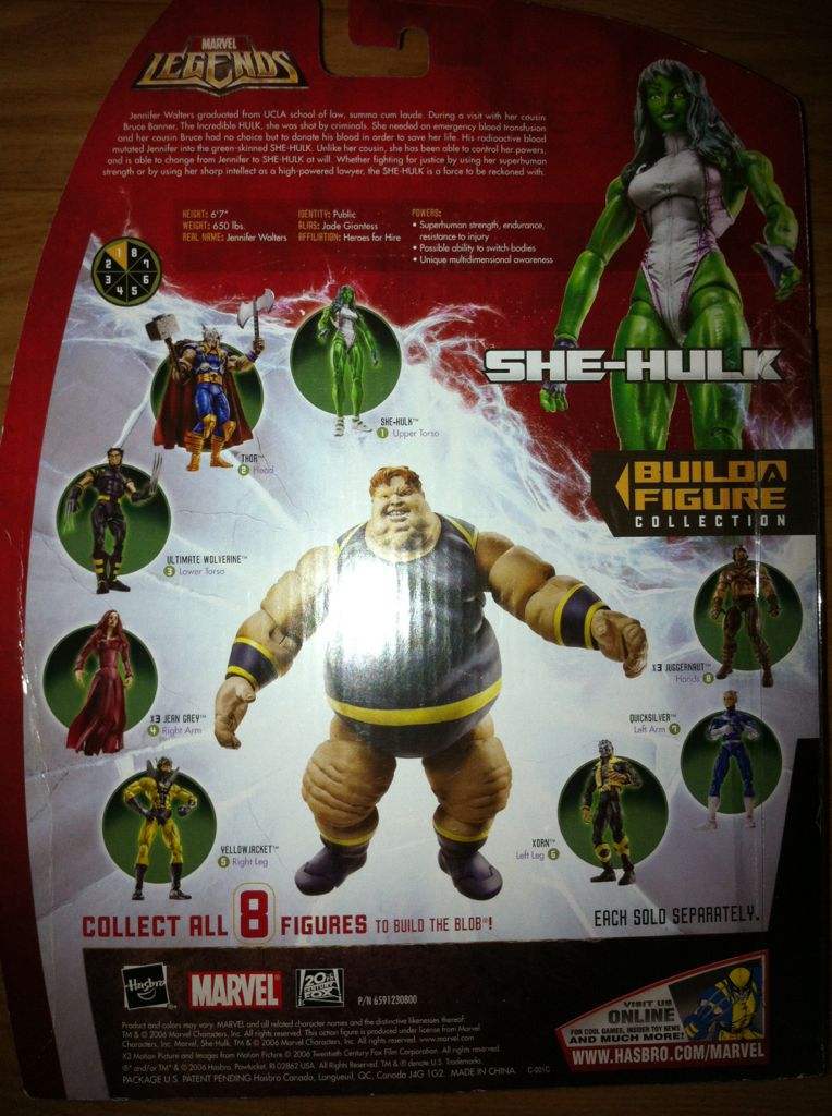 She-Hulk - Hasbro (Marvel Legends - Series 17 (Blob)) action figure collectible [Barcode 653569207900] - Main Image 2