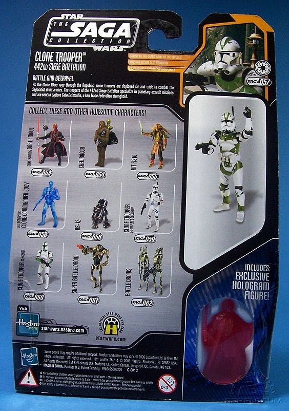 Clone Trooper 442nd Siege Battalion - Saga Collection 57 - Hasbro (Star Wars: Clone Wars) action figure collectible [Barcode 653569216247] - Main Image 2
