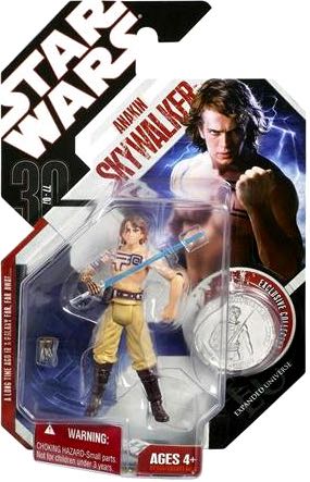 Anakin Skywalker (Jedi Knight w/ Tattoos) - Star Wars 30th Anniversary - Hasbro (Star Wars) action figure collectible [Barcode 653569218531] - Main Image 2