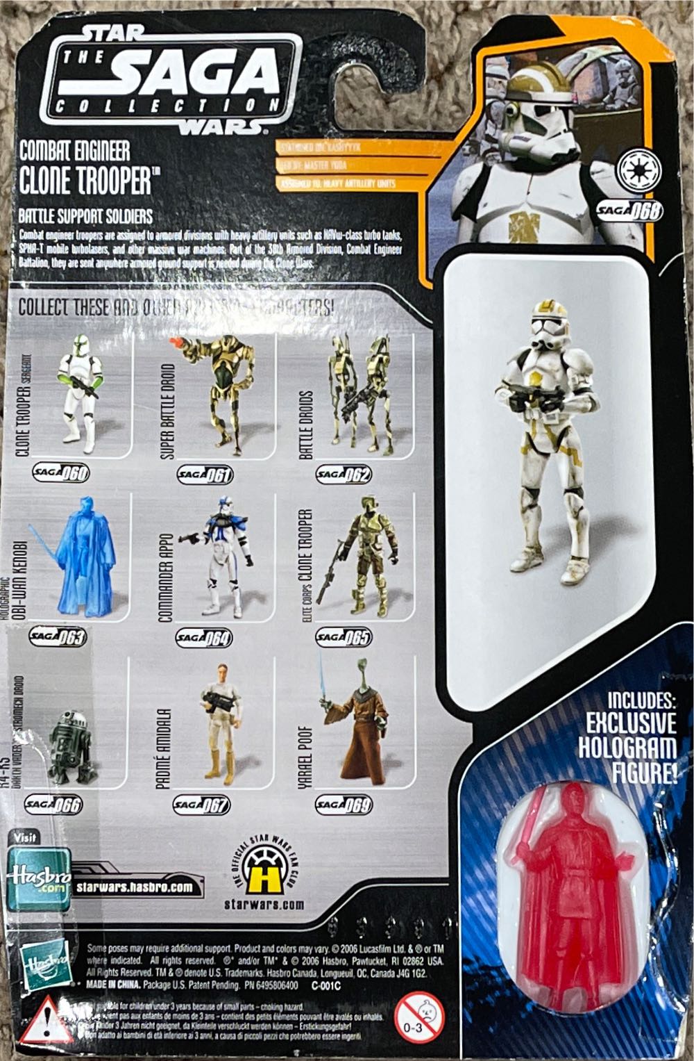 Combat Engineer Clone Trooper #068 - Hasbro (Star Wars - The Saga Collection) action figure collectible [Barcode 653569219484] - Main Image 3