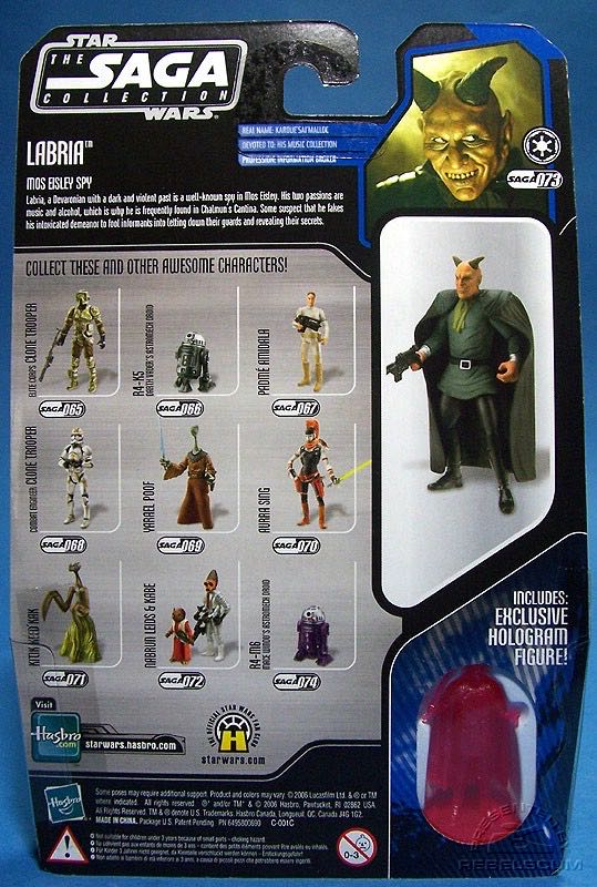 Labria #073 - Hasbro (Star Wars: The Saga Collection) action figure collectible [Barcode 653569219514] - Main Image 2