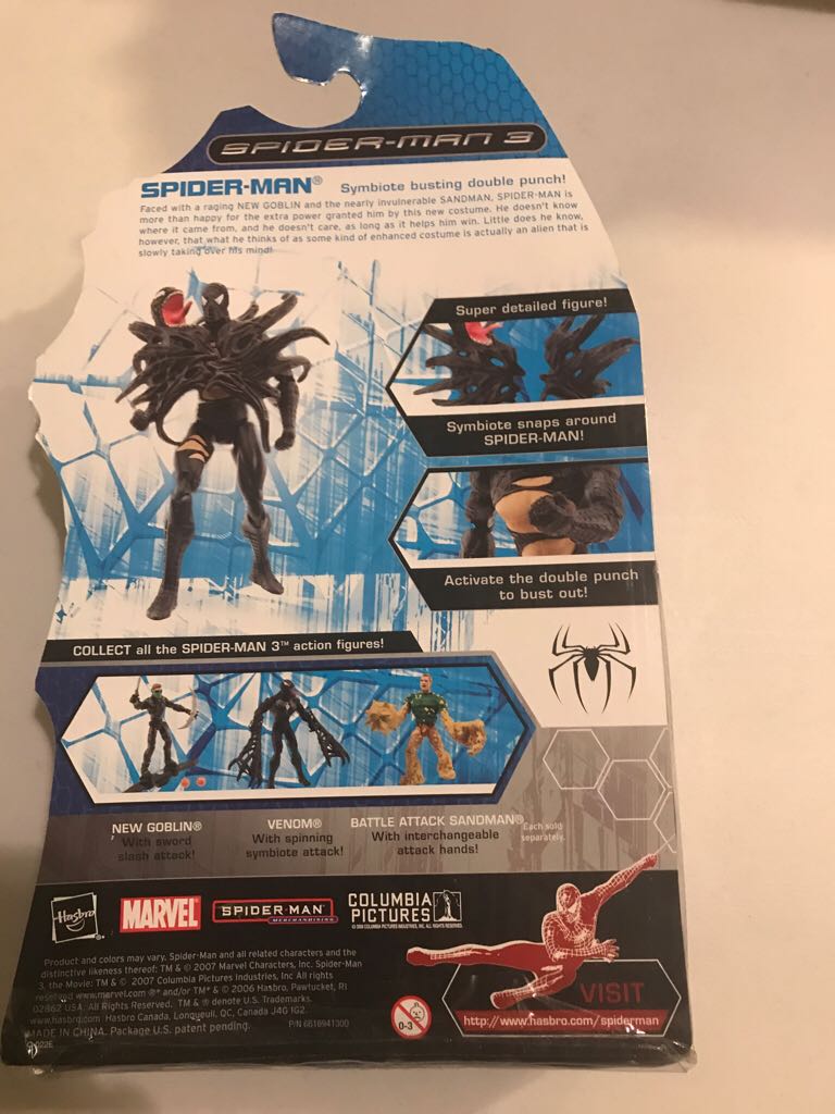 Spiderman 3 -symbiote Attack Spiderman  action figure collectible [Barcode 653569220404] - Main Image 2