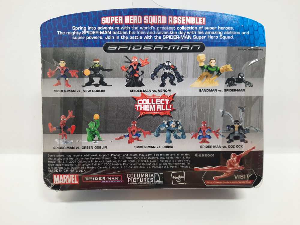 Rhino & Spiderman  (Super Hero Squad: 2-Pack: 3”) action figure collectible [Barcode 653569220527] - Main Image 2