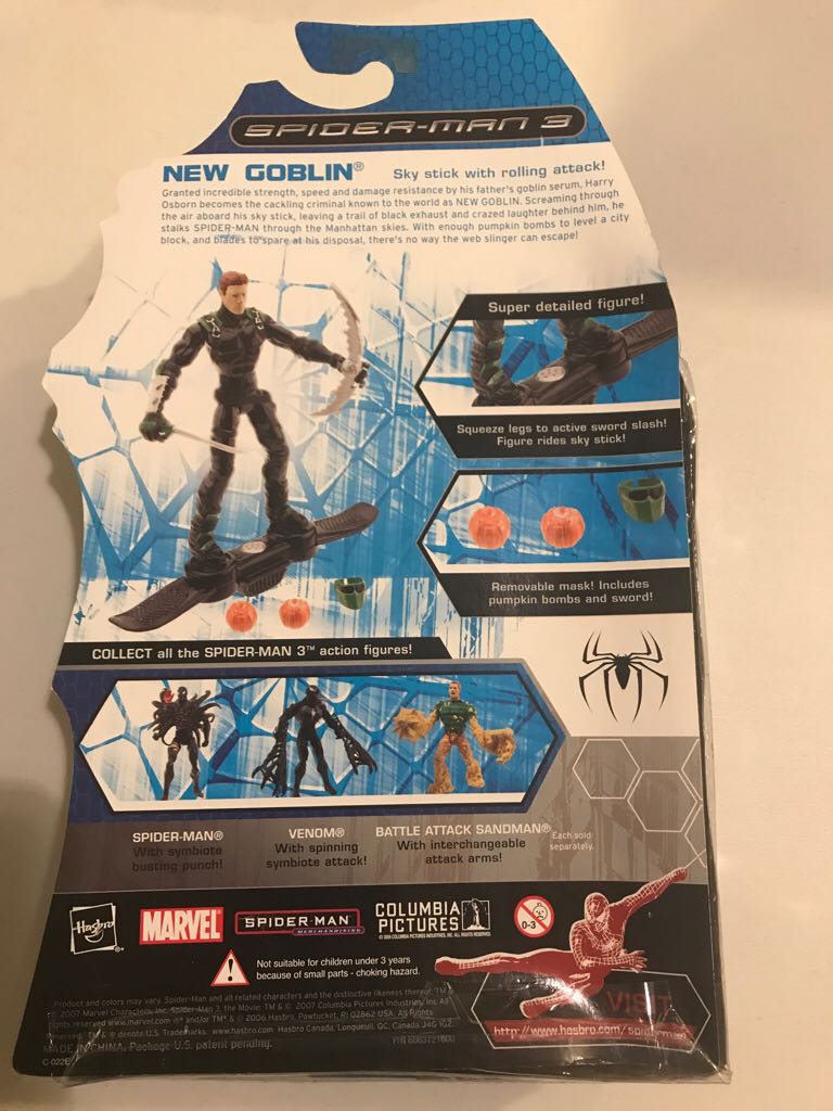 Spider-man 3 New Goblin Rolling Action Attack   action figure collectible [Barcode 653569226109] - Main Image 2