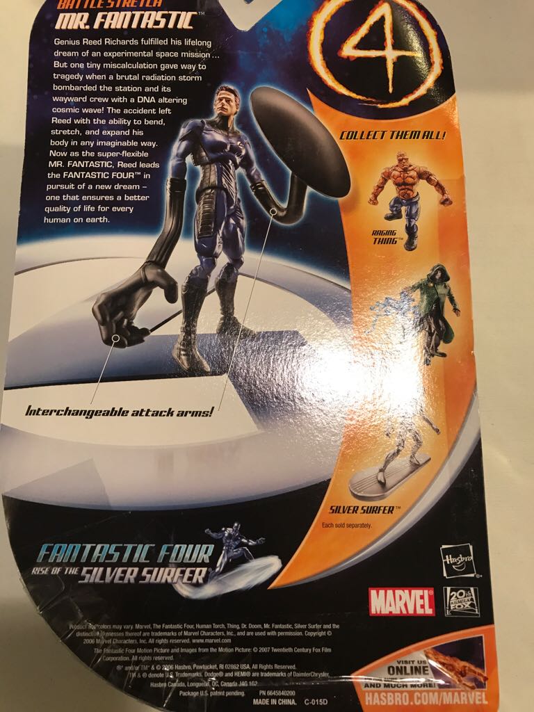 Fantastic Four Rise Of The Silver Surfer - Battle Stretch Mr Fantastic  action figure collectible [Barcode 653569230373] - Main Image 2