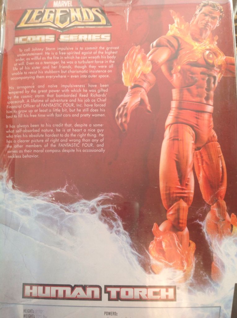 Human Torch - Hasbro (Marvel Legends: Icons Series) action figure collectible [Barcode 653569231103] - Main Image 2