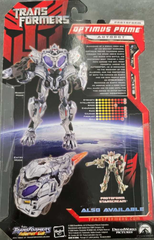 Optimus Prime Protoform Carded - Hasbro (Movie) action figure collectible [Barcode 653569240488] - Main Image 3