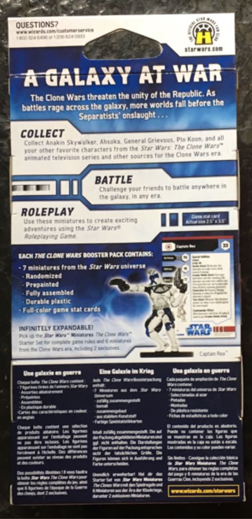 The Clone Wars - Booster Pack - Hasbro/Wizards Of The Coast (Star Wars - Miniatures) action figure collectible [Barcode 653569253112] - Main Image 2