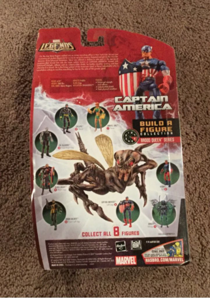 Marvel Legends Brood Queen BAF Captain America  - Hasbro (Marvel Legends - Queen Brood Series) action figure collectible [Barcode 653569254249] - Main Image 2