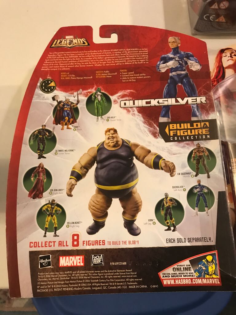 Marvel Legends Blob BAF - Green Costume Quicksilver - Hasbro (Marvel Legend Series) action figure collectible [Barcode 653569254638] - Main Image 2