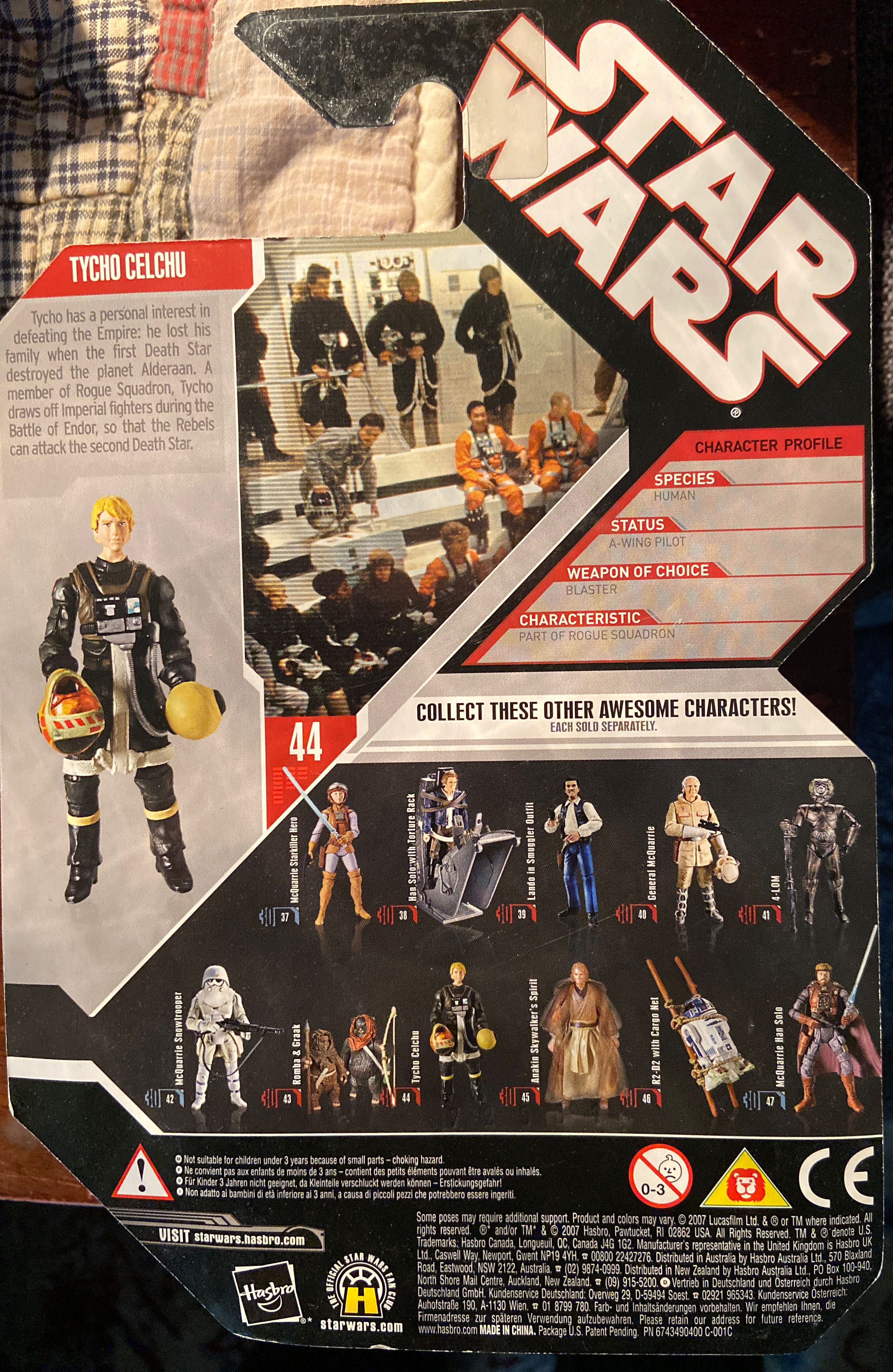 Tycho Celchu - A-Wing Pilot - Hasbro (Collector Coin) action figure collectible [Barcode 653569256977] - Main Image 3