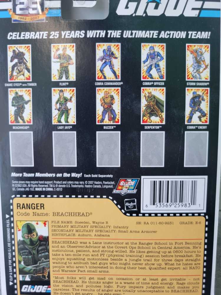 Beachhead - G. I. Joe (G.I. Joe 3 3/4” 25th Anniversary) action figure collectible [Barcode 653569259831] - Main Image 4