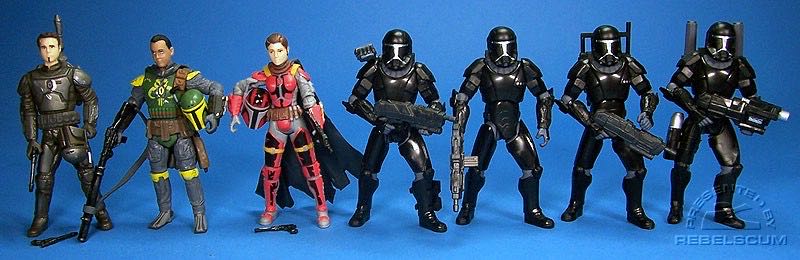 Republic Elite Forces Mandalorians And Cline Troopers - Hasbro (Star Wars - 30th Anniversary Collection) action figure collectible [Barcode 653569264040] - Main Image 3