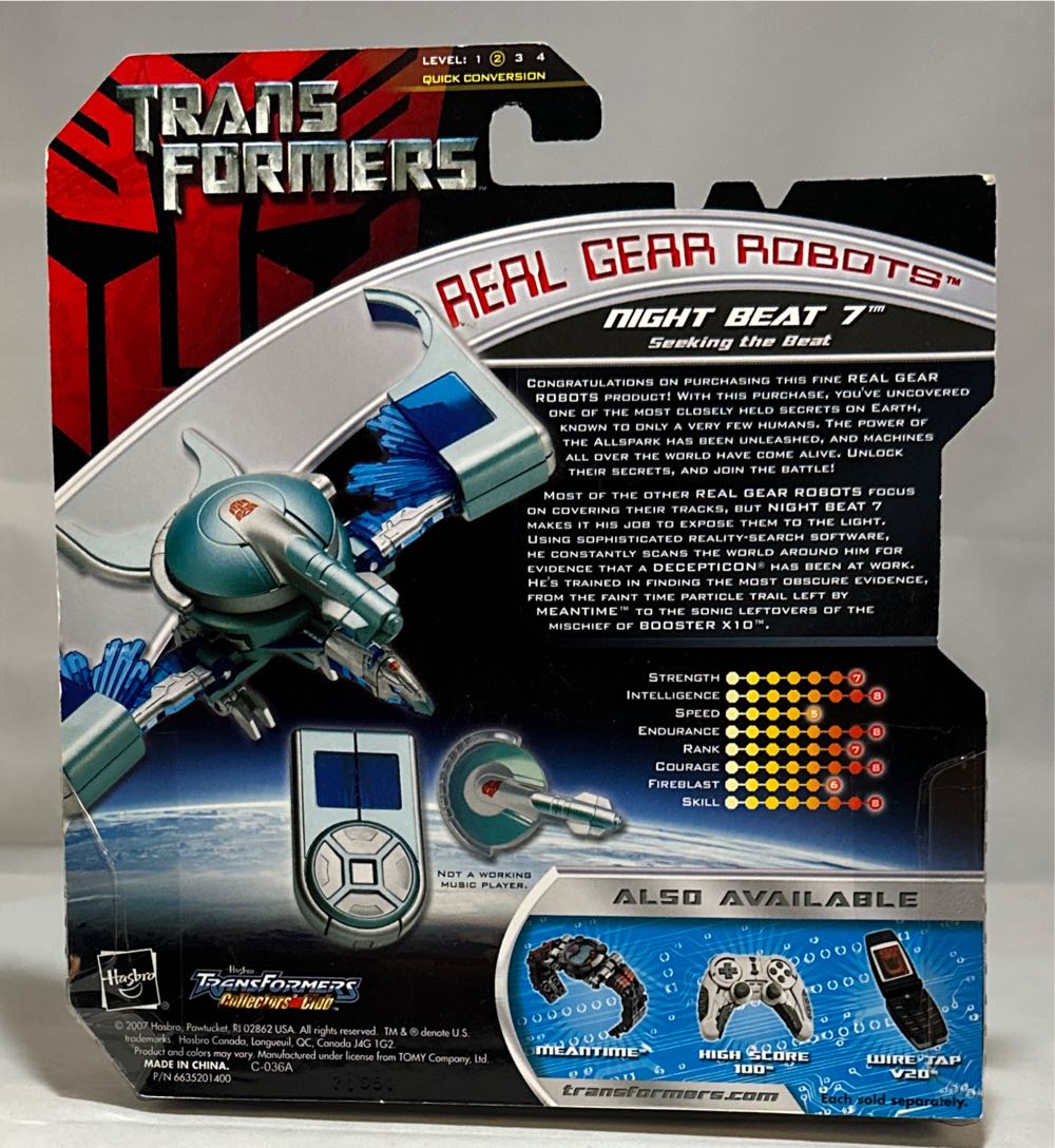 Night Beat 7 - Hasbro (Transformers Real Gear Robots) action figure collectible [Barcode 653569266990] - Main Image 2