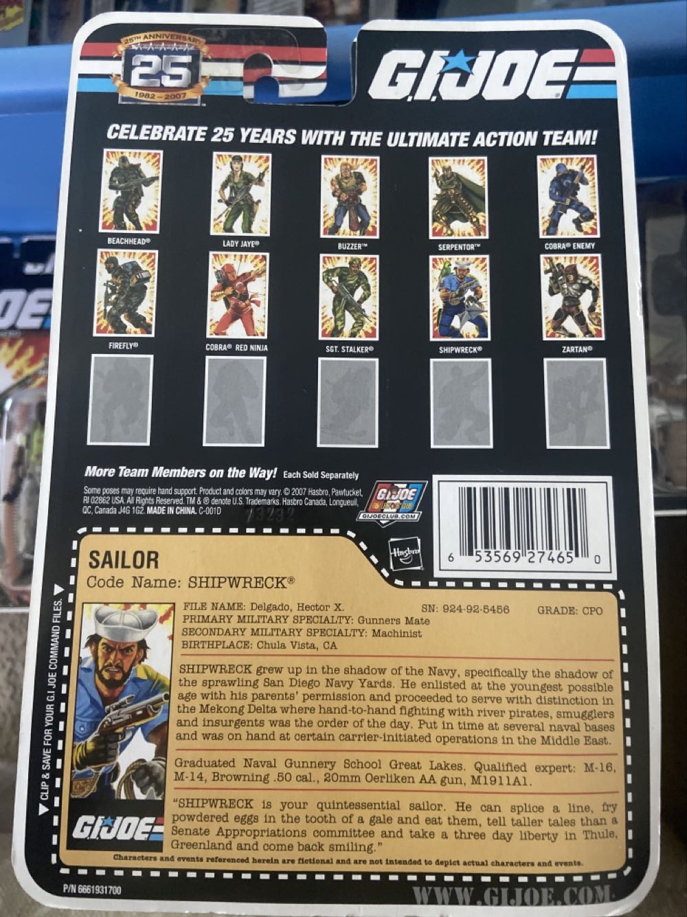 Shipwreck - Hasbro - G.I. Joe (G.I. Joe 3 3/4” 25th Anniversary) action figure collectible [Barcode 653569274650] - Main Image 3