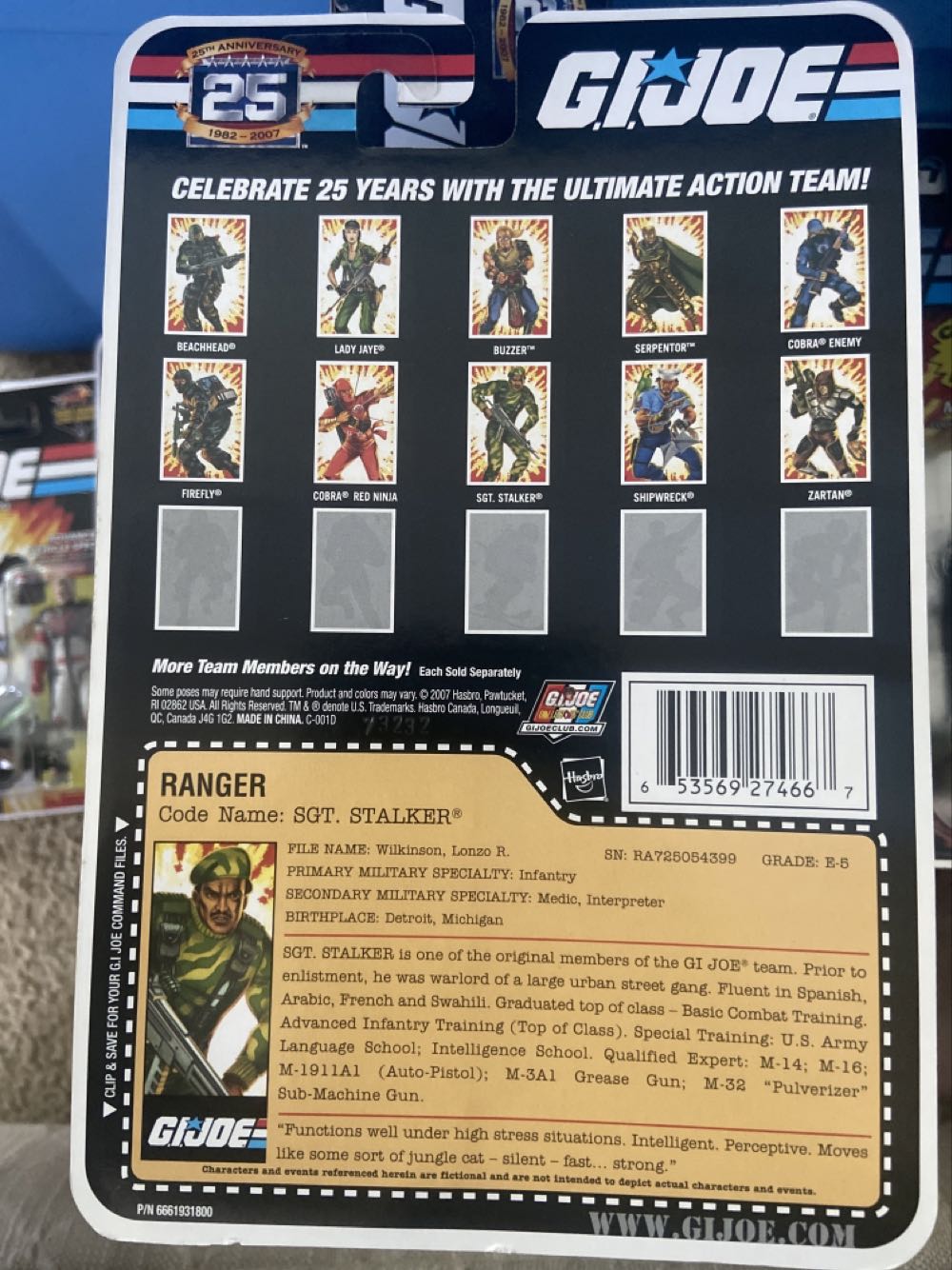 Sgt. Stalker - Hasbro (G.I. Joe) action figure collectible [Barcode 653569274667] - Main Image 3