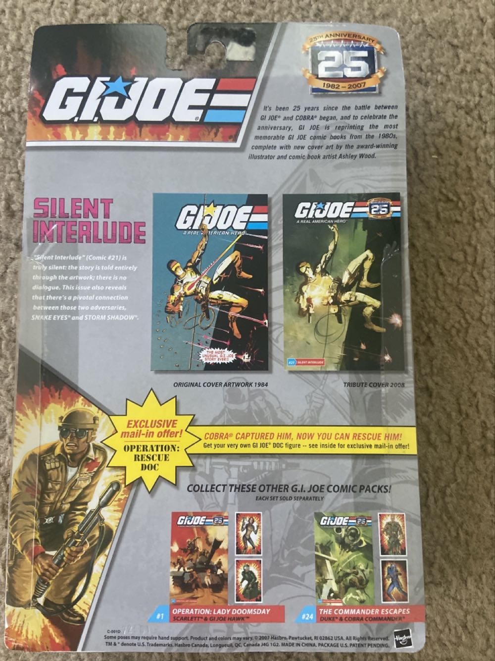 Snake Eyes & Storm Shadow #21 - Hasbro (G.I. Joe 25th Anniversary Comic 2-pack Wave 4) action figure collectible [Barcode 653569284222] - Main Image 3