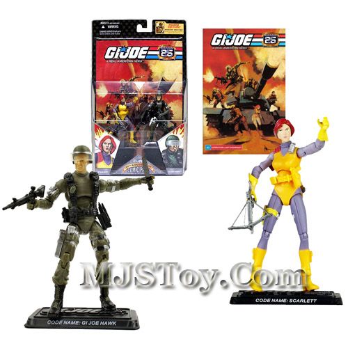 Scarlett & Hawk #1 - Hasbro (G.I. Joe 25th Anniversary Comic 2-pack Wave 4) action figure collectible [Barcode 653569284239] - Main Image 2