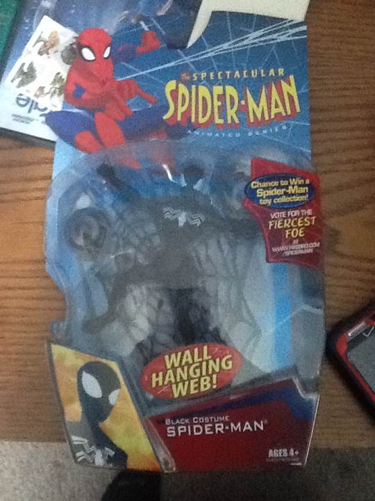 Spider-Man: Spectacular Spider-Man cartoon - Black Suite - Hasbro (Wall Hanging) action figure collectible [Barcode 653569290735] - Main Image 2