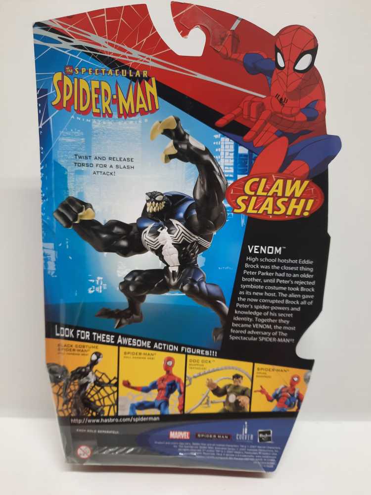 CLAW SLASH VENOM The Spectacular Spider-Man 6” Figure Hasbro 2007 MIP Rare!  (Spider-Man: Spectacular: 6”) action figure collectible [Barcode 653569290810] - Main Image 2